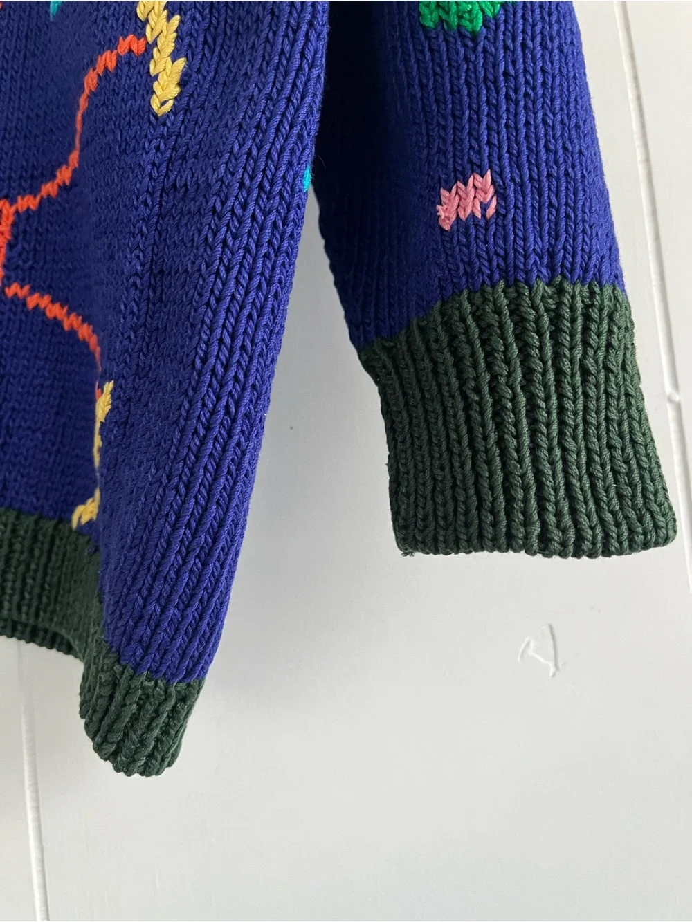 Vintage 1989 Berek Sweater Hand Knitted Carnival Circus Size Medium - Picture 10 of 16